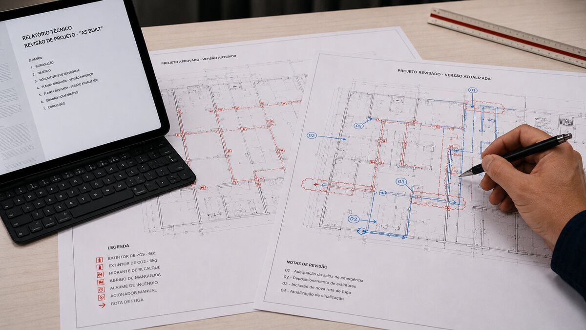 Comparação entre projeto aprovado e versão atualizada de PSCIP